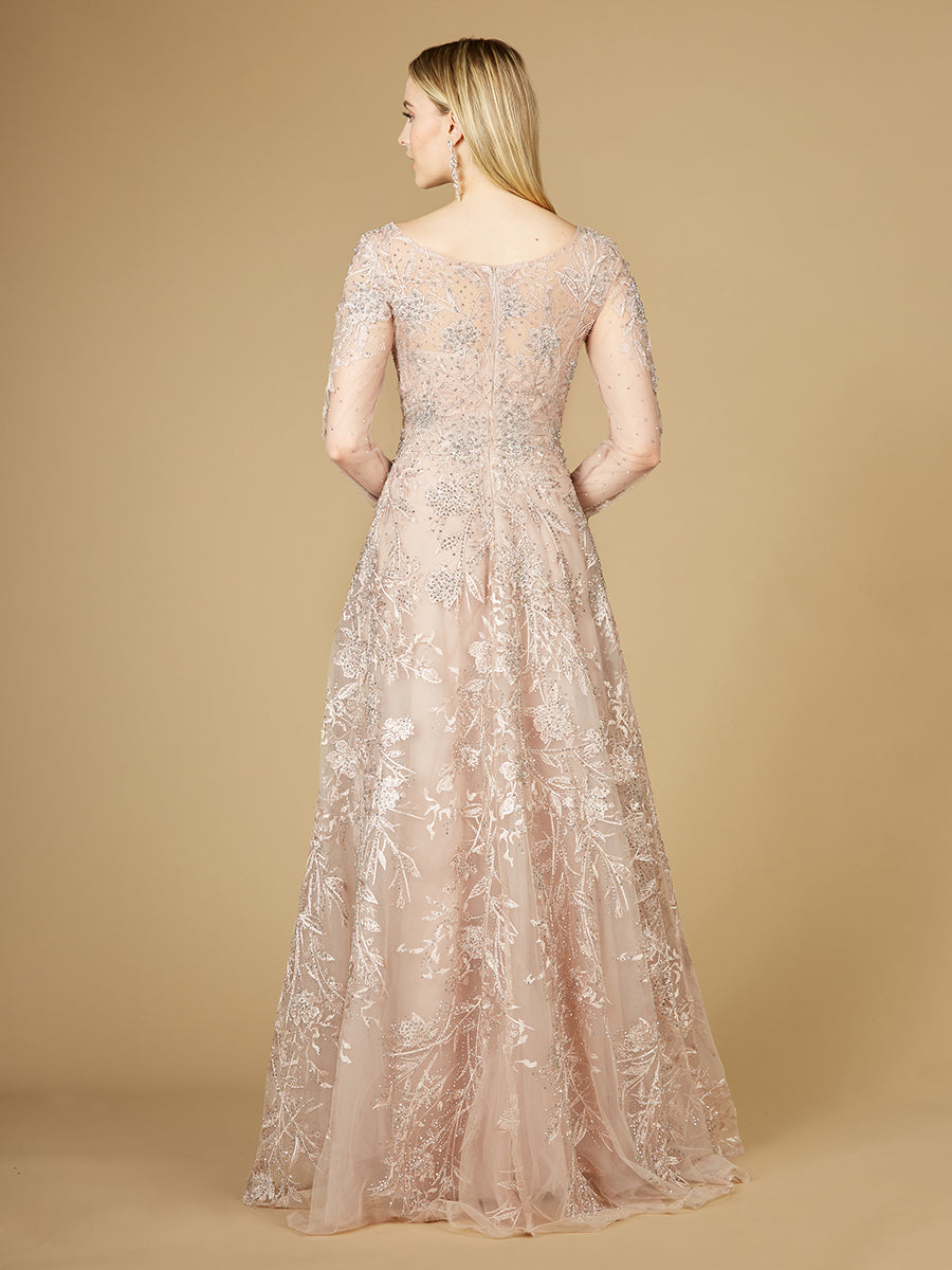 Long Sleeve High Neck Gown