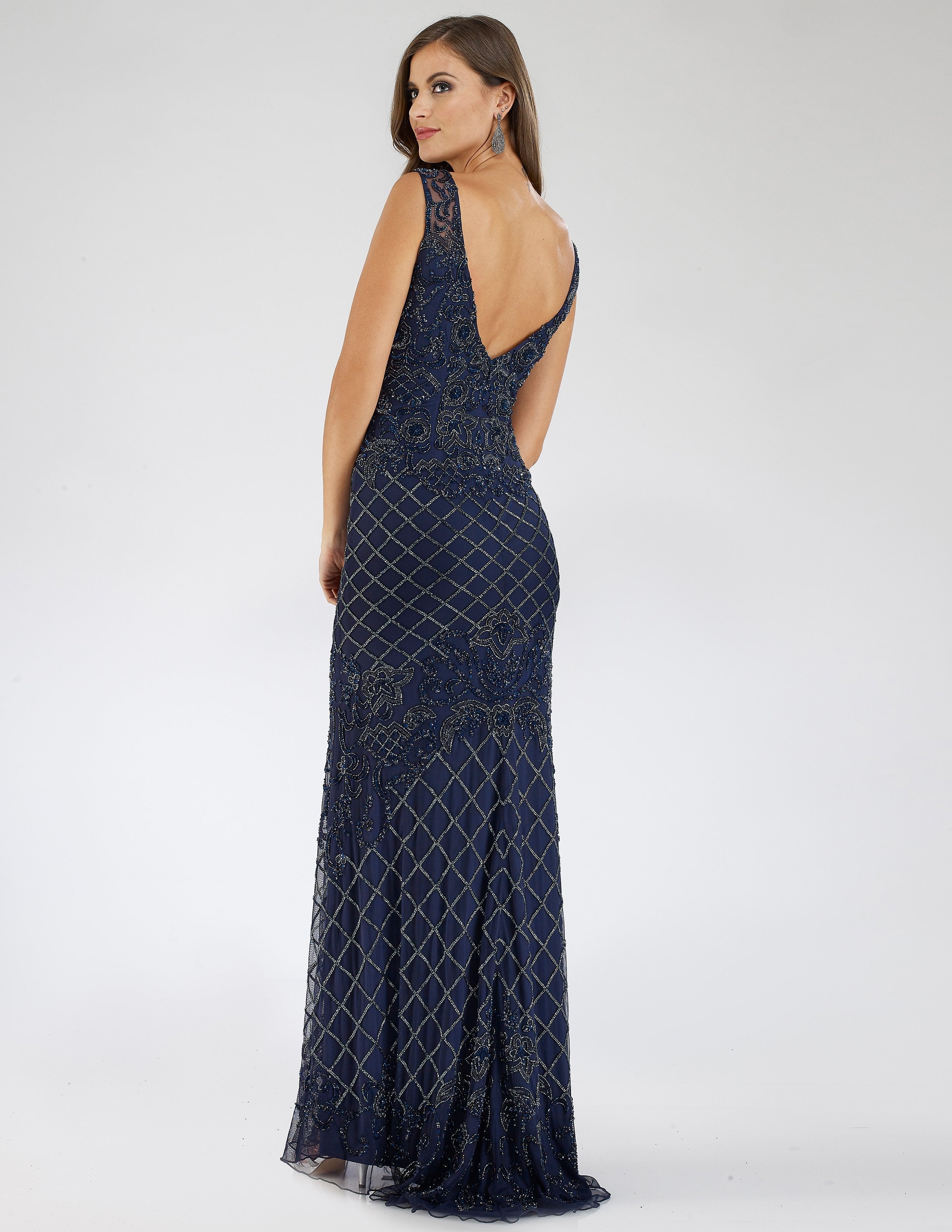 Lara 29538 - Illusion Neckline Long Dress