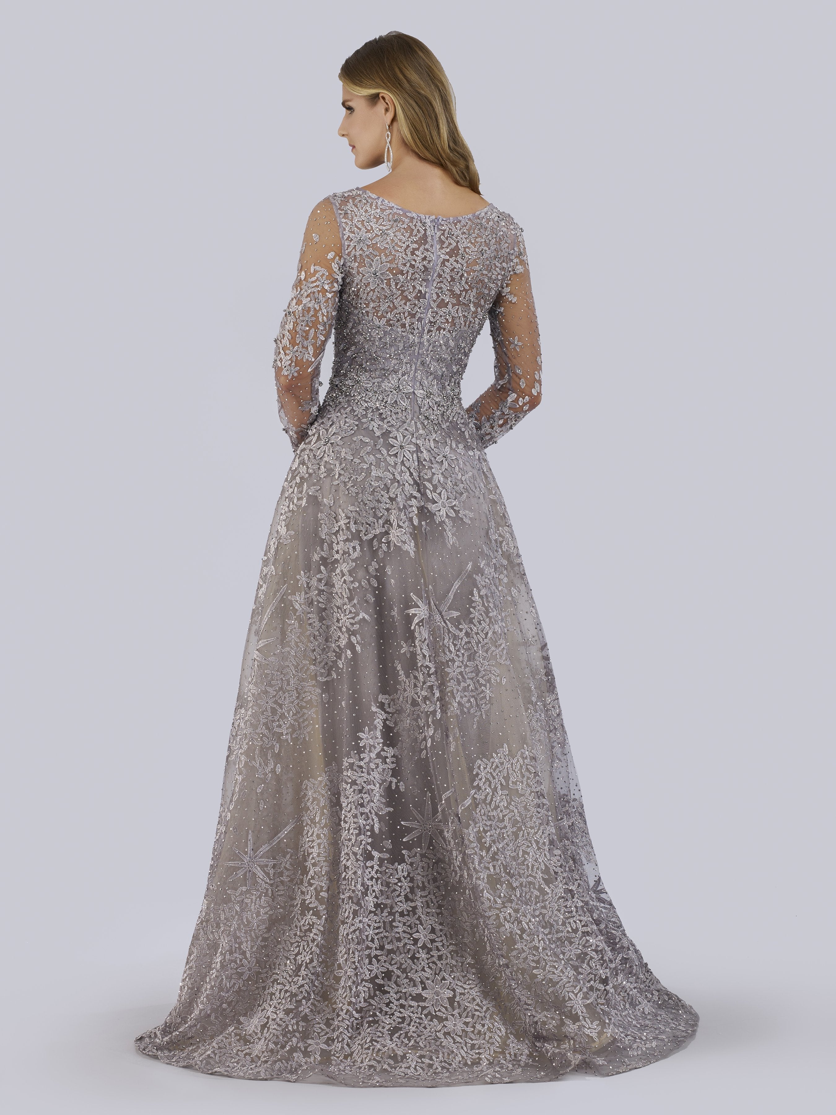 Lara 29759 - Long Sleeves Ballgown Fully Embellished