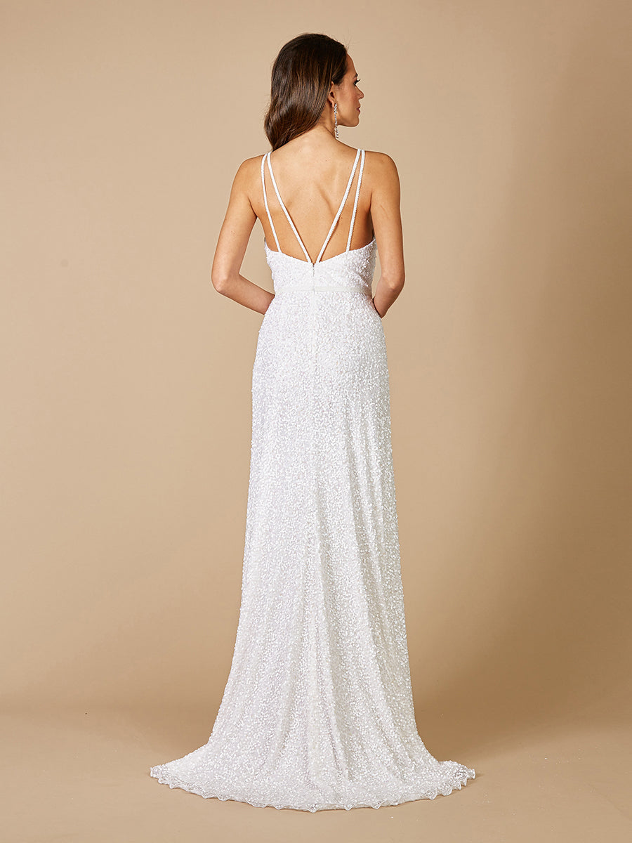 Lara Greenley Sleeveless Beaded Wedding Dress