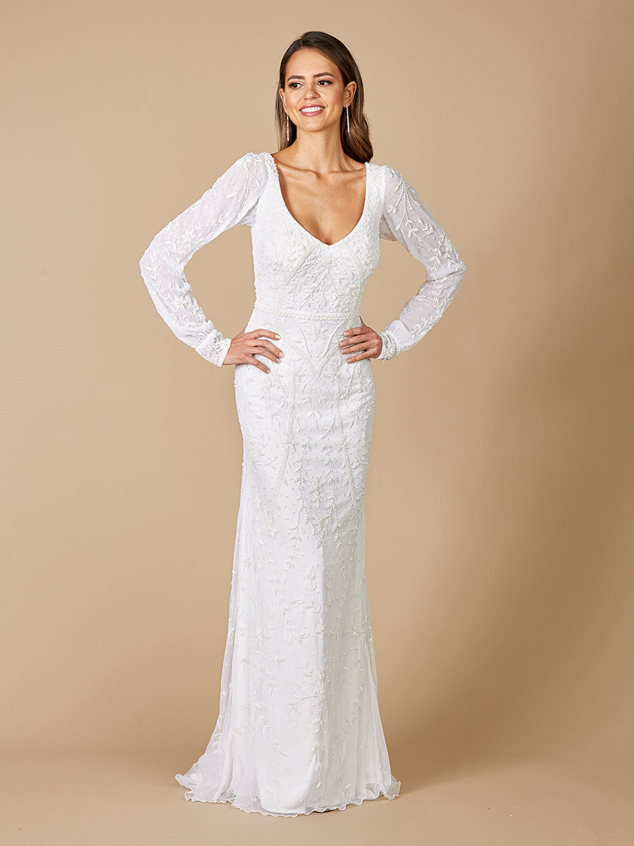 Lara Gigi Romantic Long Sleeve Wedding Dress
