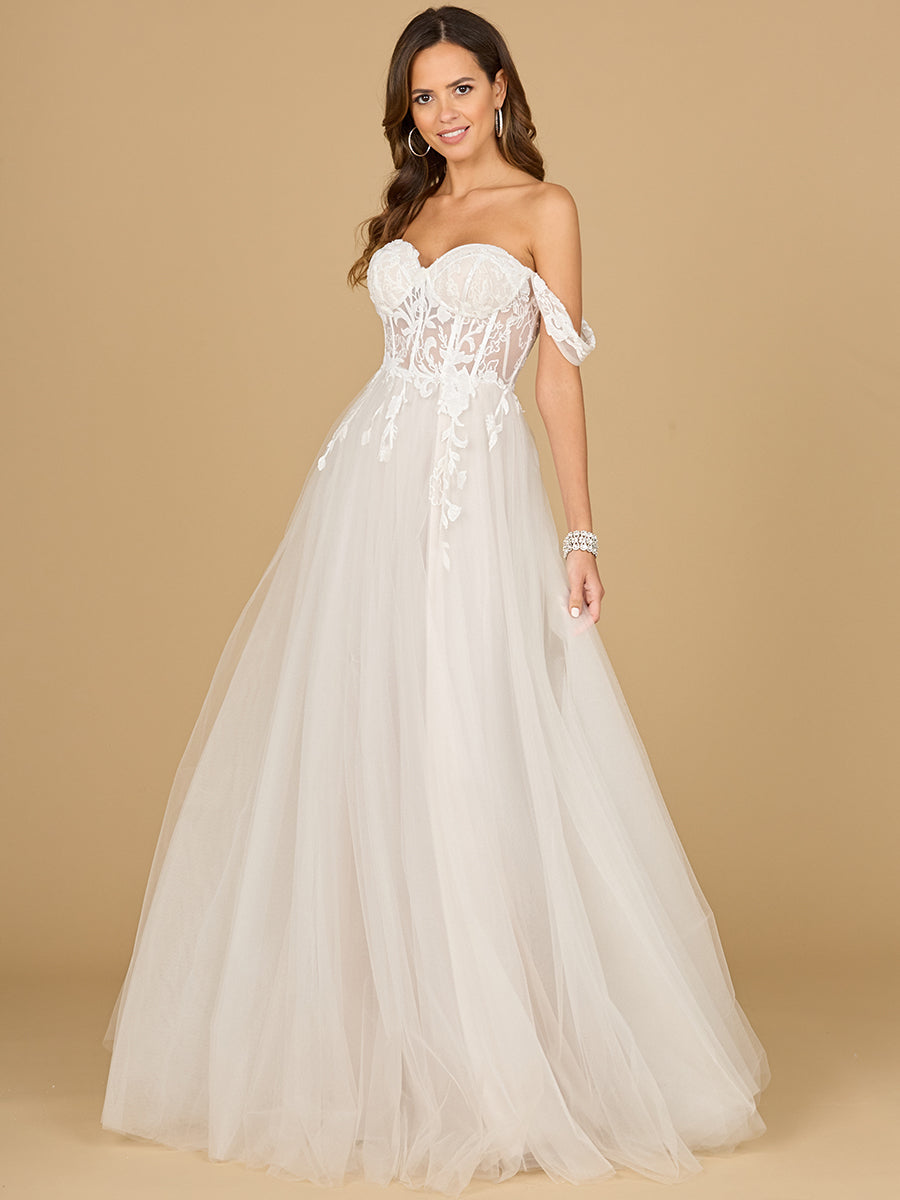 Corset, Off Shoulder Bridal Gown