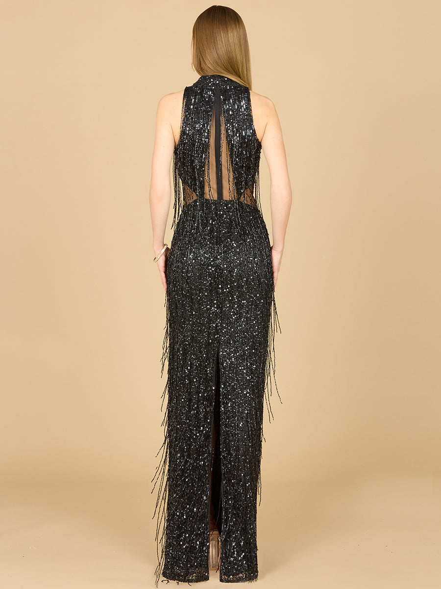 Carrie Fringe Beaded Dress  - OUTLET